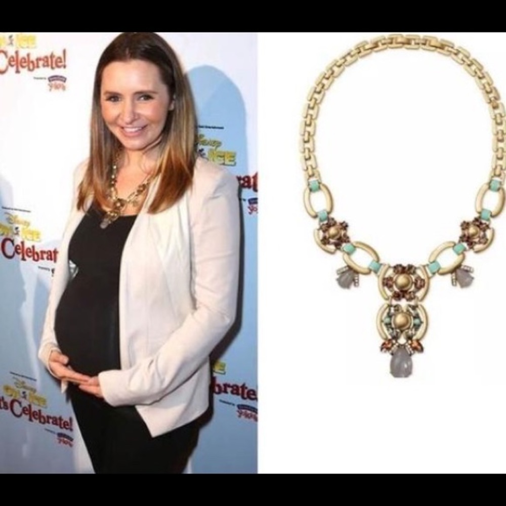 Stella & Dot | Mint/Cognac/Gray Gold Livvy NEW Statement Necklace - Picture 13 of 16